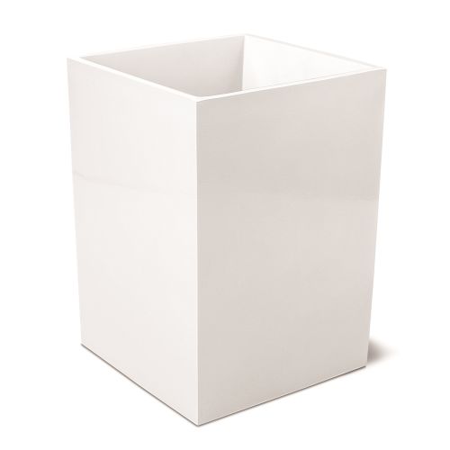 Delta Collection 11.5 Quart Wastebasket, White